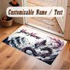Dragon Theme Crystal Velvet Floor Rug Personalized Custom Name Text Warm Carpet Home Decoration