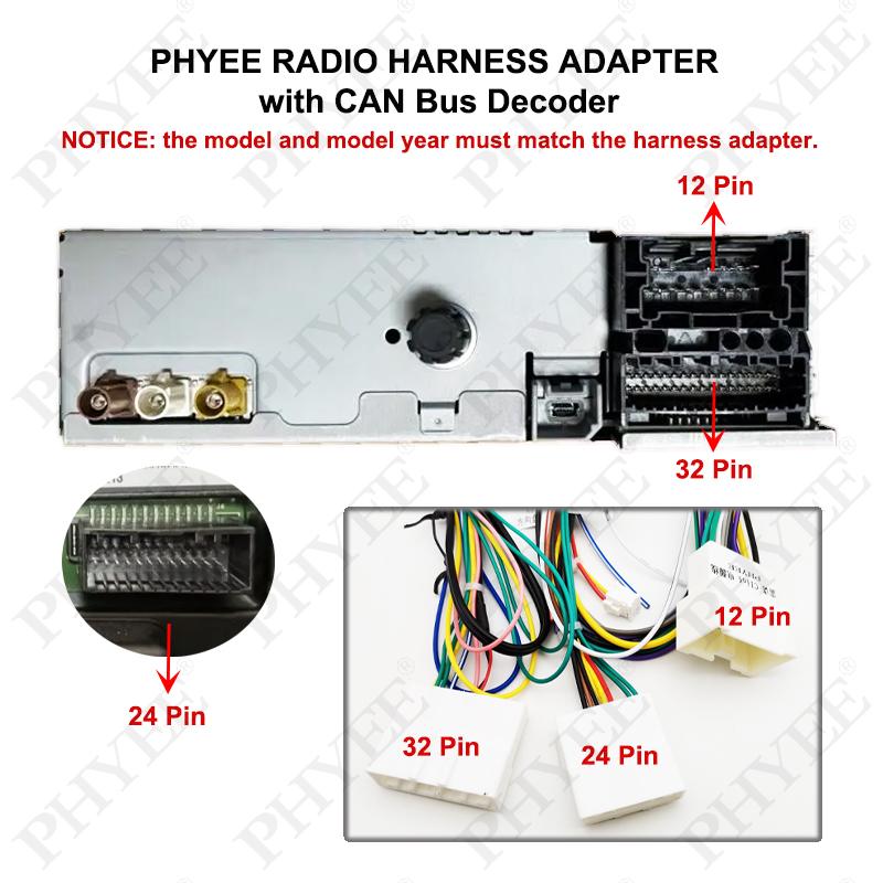 Wiring Harness CAN Bus Decoder 32Pin 24Pin 12Pin, Tomtom Display SWC Retention, P&P 16Pin Android, for Renault Clio 4 2012-2020