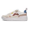 Li Ning Common 80s удобные универсальные легкие повседневные нескользящие прочные низкие кроссовки для скейтбординга женские кроссовки коричневые белые AGCT228-3