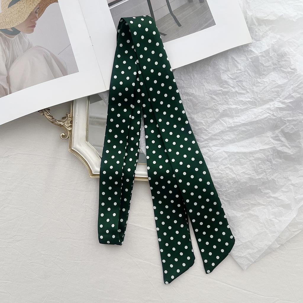 Американский ретро платок в горошек из шелка Spice Girl Женский весенне-осенний тонкий универсальный нишевый дизайн Платок-шарф в стиле миллениум