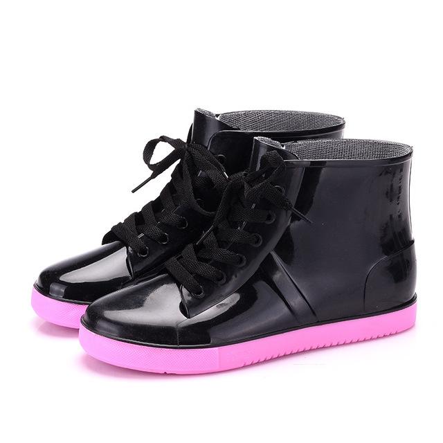 Dwayne Новые прозрачные резиновые сапоги из ПВХ для женщин, водонепроницаемые сапоги, модные галоши, обувь для рыбалки, яркие резиновые сапоги