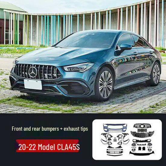 Комплект обвеса из углеродного волокна для Mercedes-Benz W118 CLA220/CLA45: Передний сплиттер, Пороги, Задний диффузор, Спойлер.