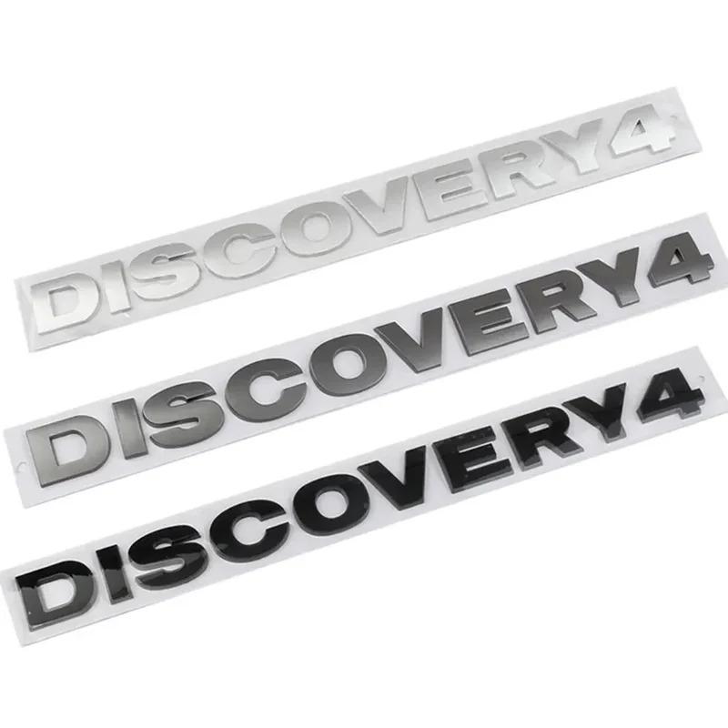 3d ABS Chrome Black Logo DISCOVERY 4 Letters Badge Car Rear Trunk Badge For Land Rover Range Rover Discovery 4 Emblem Accessorie XS2
