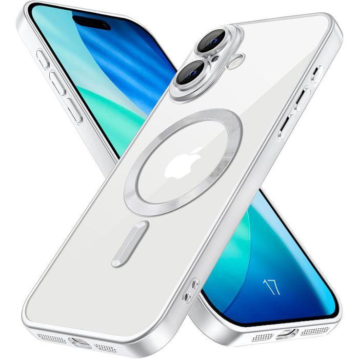 Coque de Protection - BOOLING - iPhone 17 - Silicone - Cercle Magnétique Argenté - Antichoc