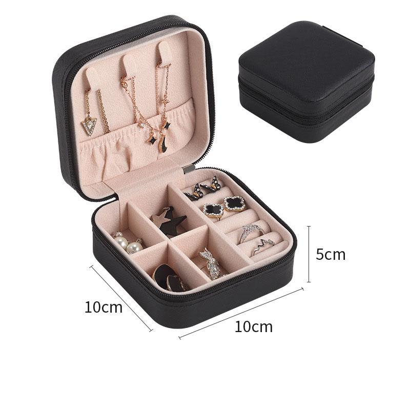 Portable S/M/L Size Jewelry Box Multi-Functional PU Jewelry Case for Rings Earrings Necklaces Accessories Travel Jewelry Box