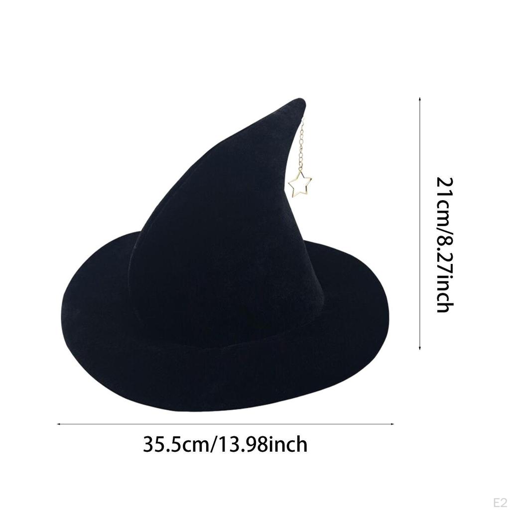 Halloween Witch Hat for Adults Pointed Top Carnival Stage Performance