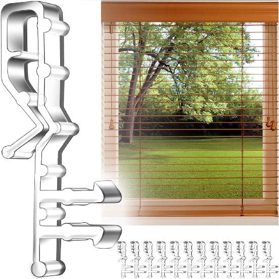 12 PCS Hidden Channel Valance Clips, 2-1/8inch Clear Plastic Blinds Clips for Valance with a Groove in The Back