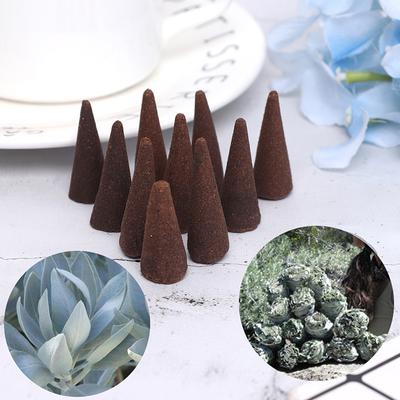 10 шт./компл., белый шалфей, чистые благовония, конусы, дымный очищающий очищающий аромат