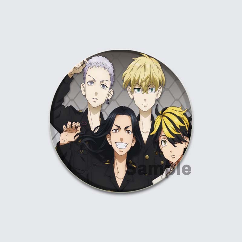32/44/58mm Tokyo Revengers Brooch On Backpack Handmade Round Badges Anime Icon Badges for Clothes Hat Gifts Lapel Pins Accessories