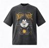 Vintage Washed Anime Death Note Ryuk Yagami Light LLawliet T Shirts Mens Women Clothing Casual Fashion Short Sleeve Tshirts