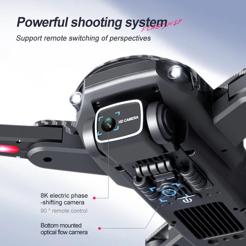 K611 MAX Drone Profissional Brushless Obstacle Avoidance 8K Двойная камера Оптическое позиционирование потока Складной летательный аппарат FPV 2024 Дрон