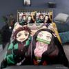 New 3d Demon Slayer Pattern Duvet Cover Set with Pillowcases Twin Full Queen King Bedding Sets Bed Linen Bedclothes Home Textile