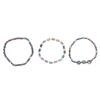 3pcs Hematite Magnetic Anklet Set Relief Pain Anti Swelling Balance Anxiety for Men Women