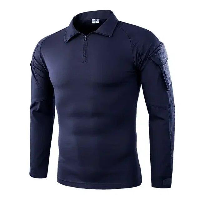 Men's Outdoor Tactical Hiking T-Shirts,Military Army Camouflage Long Sleeve Hunting Climbing Shirt,Male Breathable Sport Clothes