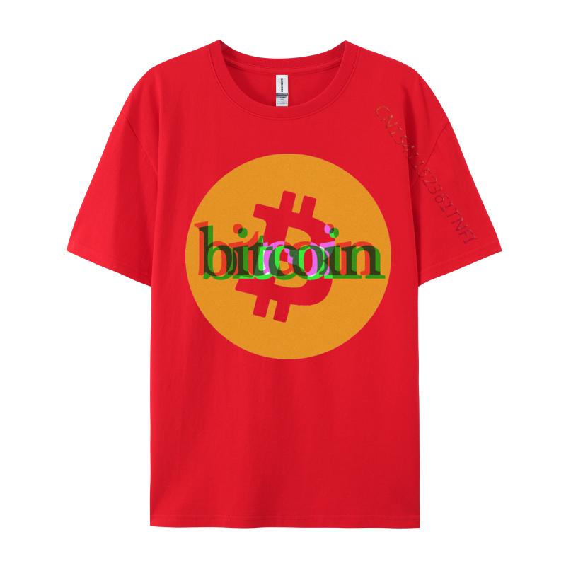 Bitcoin Logo Tshirt Europe Unisex Brand New Design Tops Tees Cotton Fabric T Shirts Casual Tops Tees Cool
