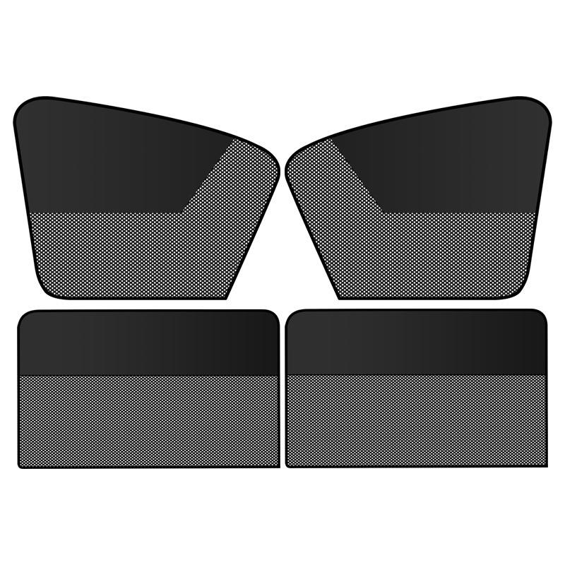 Magnetic Mesh Car Sun Shade - Summer Heat Protection, UV Shield, Clear View.