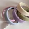 Однотонная headband-повязка из макаронной губчатой ткани - Персонализированный дизайн в клетку, Широкая кромка, Аксессуар для волос для девочек, Новинка