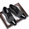 Leather Shoes Men's New Business Dress Casual Breathable Men's British Pointed Groom Wedding Shoes Summer