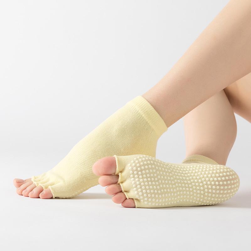 Colorful Open Toe Yoga & Dance Five-Finger Socks for Women