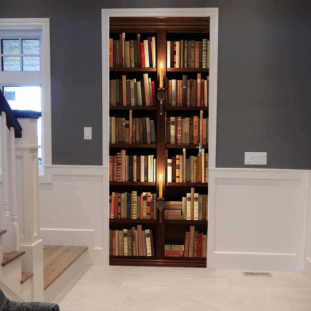 3D Door Sticker Wallpaper PVC Landscape Home Decor Furniture Vinyl Wrap Waterproof Wall Sticker Bedroom Door Decorative Film