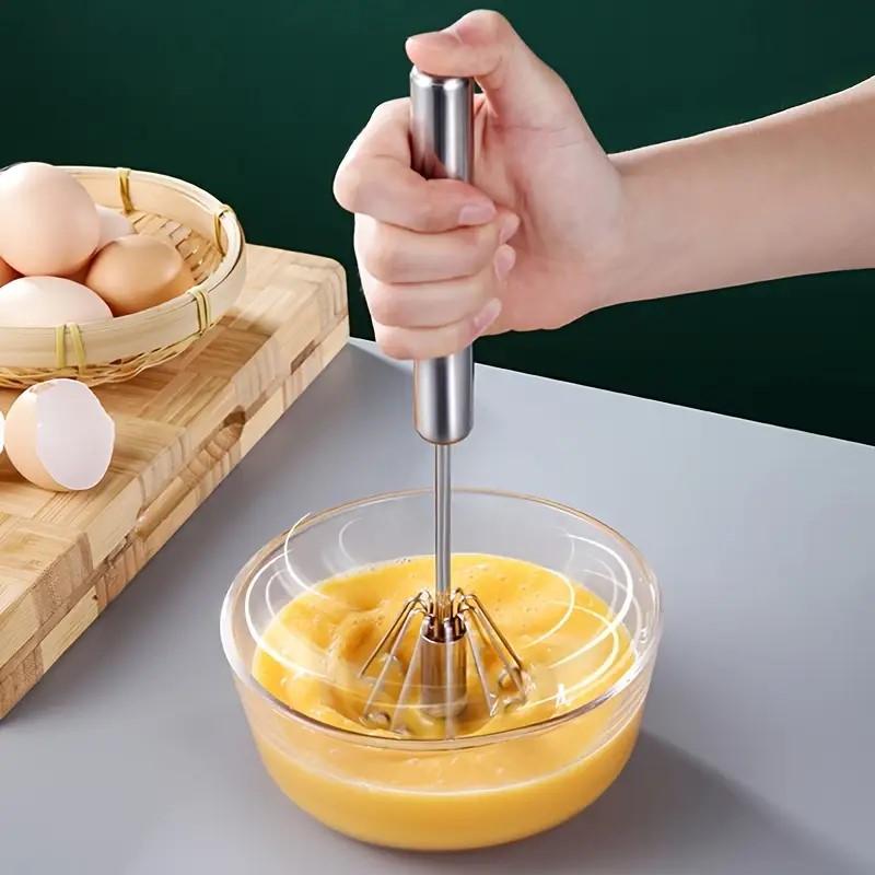 Hand Pressure Egg Beater Rotating Semi-Automatic Mixer Coffee Milk Mixing Egg Beater Balloon Wire Whisk Egg Kitchen Baking Cooking Tools
