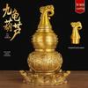 Латунная тыква-горлянка с черепахой Tianyi - Украшение для гостиной, спальни и прихожей - Идеальный подарок на новоселье