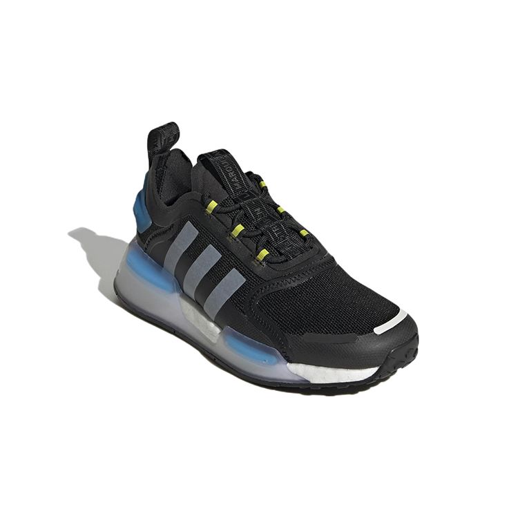 adidas NMD_R1 V3 J Черно-белые детские кроссовки Core-Black Cloud-White Team-Semi Solar-Yellow GW1481