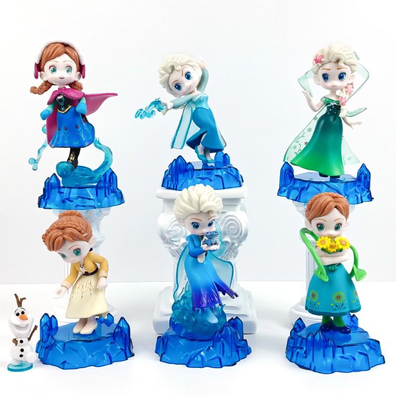 Elsa Anna Frozen Princess Blind Box Figure Collectible PVC Toy Desk Decor Kids Gift 9-12cm