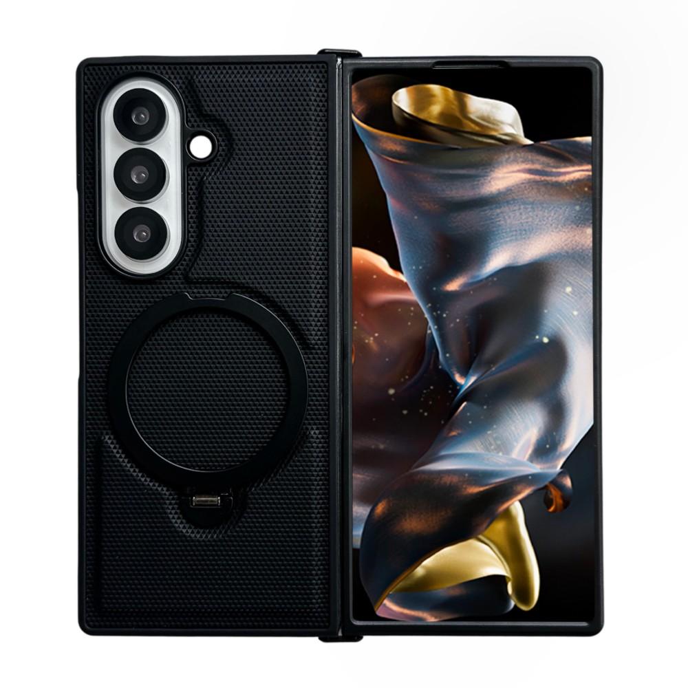Чехол для телефона с держателем для Samsung Galaxy Z Fold 7 5G, Магнитный, Жесткий ПК, Защитный, Цветной, Ударопрочный, Задняя крышка