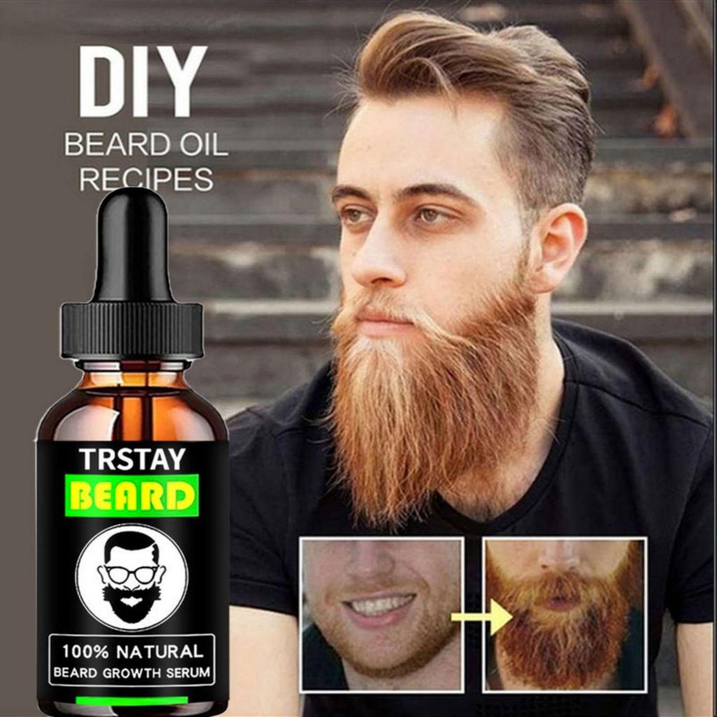 Beard Growth Liquid Promotes Beard Growth Thicker and Thicker Men's Beard Oil Moisturizing and Moisturizing Beard Essence