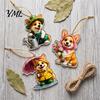 Corgi Gardening Ornament Cute Puppies Advent Calendar, 24 Days Christmas Countdown Calendar with 2D Kids Surprise Flat Acrylic Dog Pendants