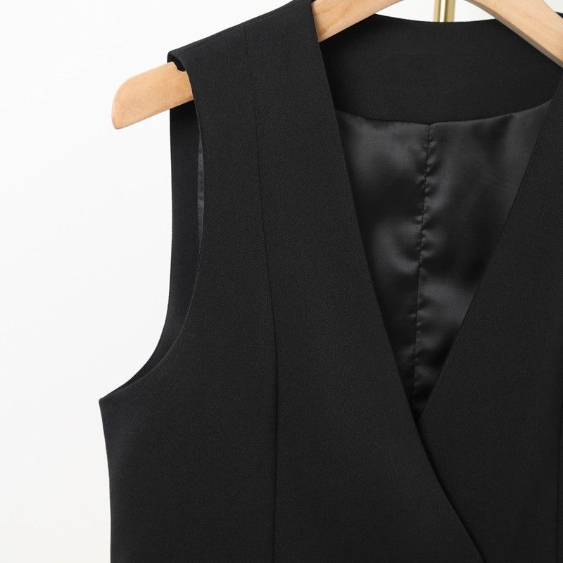 Шикарный женский короткий жилет в корейском стиле, базовая майка на осень и весну, жилет без рукавов, верхняя одежда