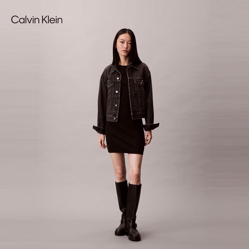 Calvin Klein Jeans Women's Ribbed Short-Sleeve T-Shirt Dress