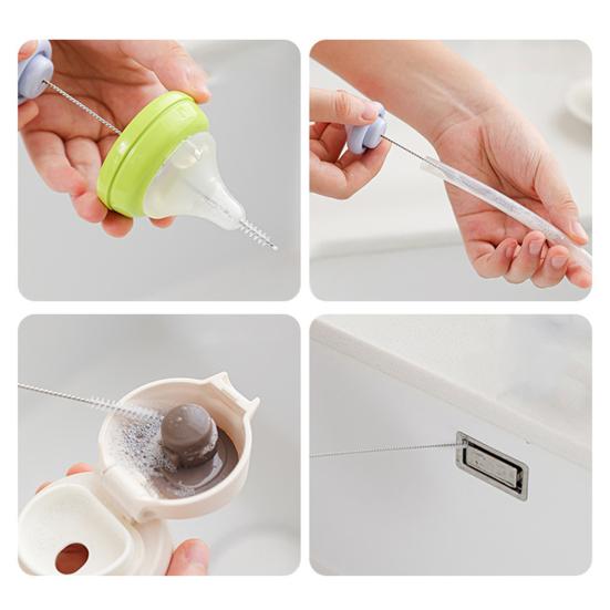 Щетка для мытья стаканов 3 в 1 Сотовая губка Дизайн с длинной ручкой Скребок для водных стаканов Устойчивый к пятнам Набор для мытья стаканов