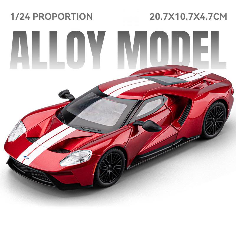 1/24 Ford GT Supercar Alloy Model Car Toy Diecasts Metal Casting Sound and Light Car Toys for Children Vehicle