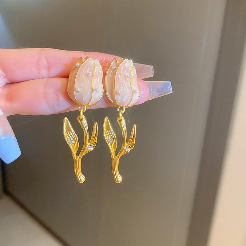 Французские серьги-кисточки с геометрическими жемчужинами из серебряной иглы - Роскошные модные серьги с высококлассным дизайном