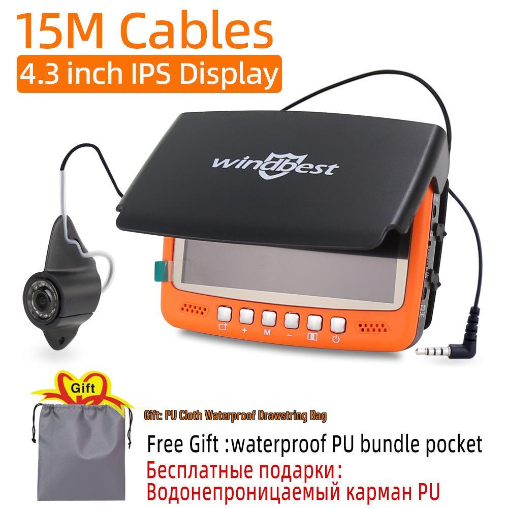 Рыбопоисковый эхолот с камерой для подводной съемки 4,3 дюйма с функцией обнаружения якоря