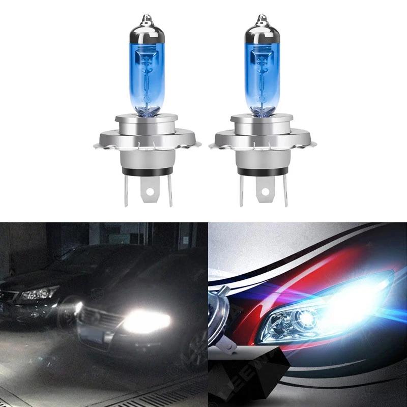 1/2 шт. Авто H4 100 Вт 12 В супер яркие белые противотуманные фары галогенные лампы высокой мощности автомобильные фары лампа автомобильный источник света парковка