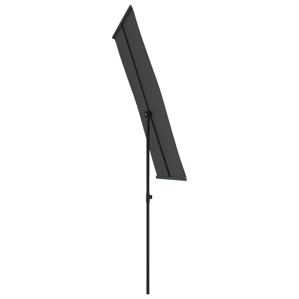 Parasol Ogrodowy Na Słupku Aluminiowym, 180X130 Cm, Antracytowy