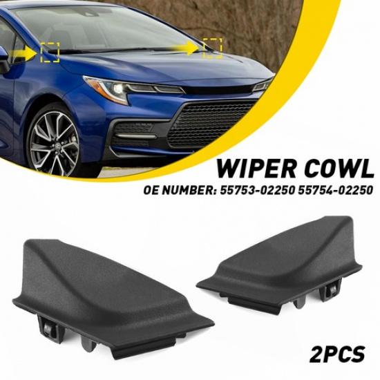 1Pair Front Windshield Wiper Side Extension Cowl Cover For 20-22 Toyota Corolla