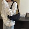 Simple Cloth Bag Women's 2025 Autumn New Leisure Commuting Trend Solid Color Messenger Bag Cycling Sports Shoulder Bag