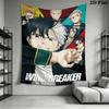 WIND BREAKER Wall Tapestry Aesthetic Wall Hanging Printed Fabric Blanket Decorative Tapestries for Bedroom Living Room Home Decor