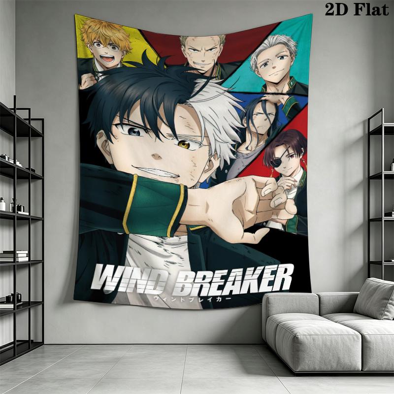 WIND BREAKER Wall Tapestry Aesthetic Wall Hanging Printed Fabric Blanket Decorative Tapestries for Bedroom Living Room Home Decor