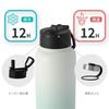 BOTTLE BOTTLE 1 Liter Stainless Steel Water Bottle, Direct Drinking, with Straw, Insulated, Double-Walled Wall, Vacuum Insulated, Portable, Perfect fo