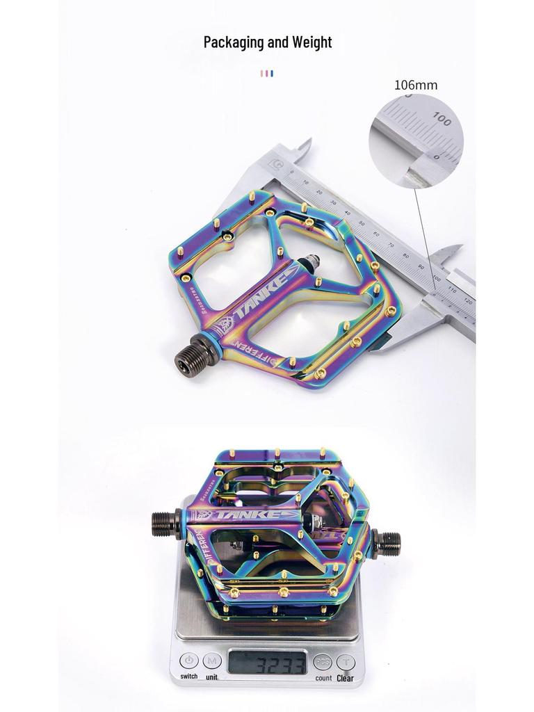 CNC Aluminum Mountain Bike Pedals – Colorful, Durable Off-Road Accessories