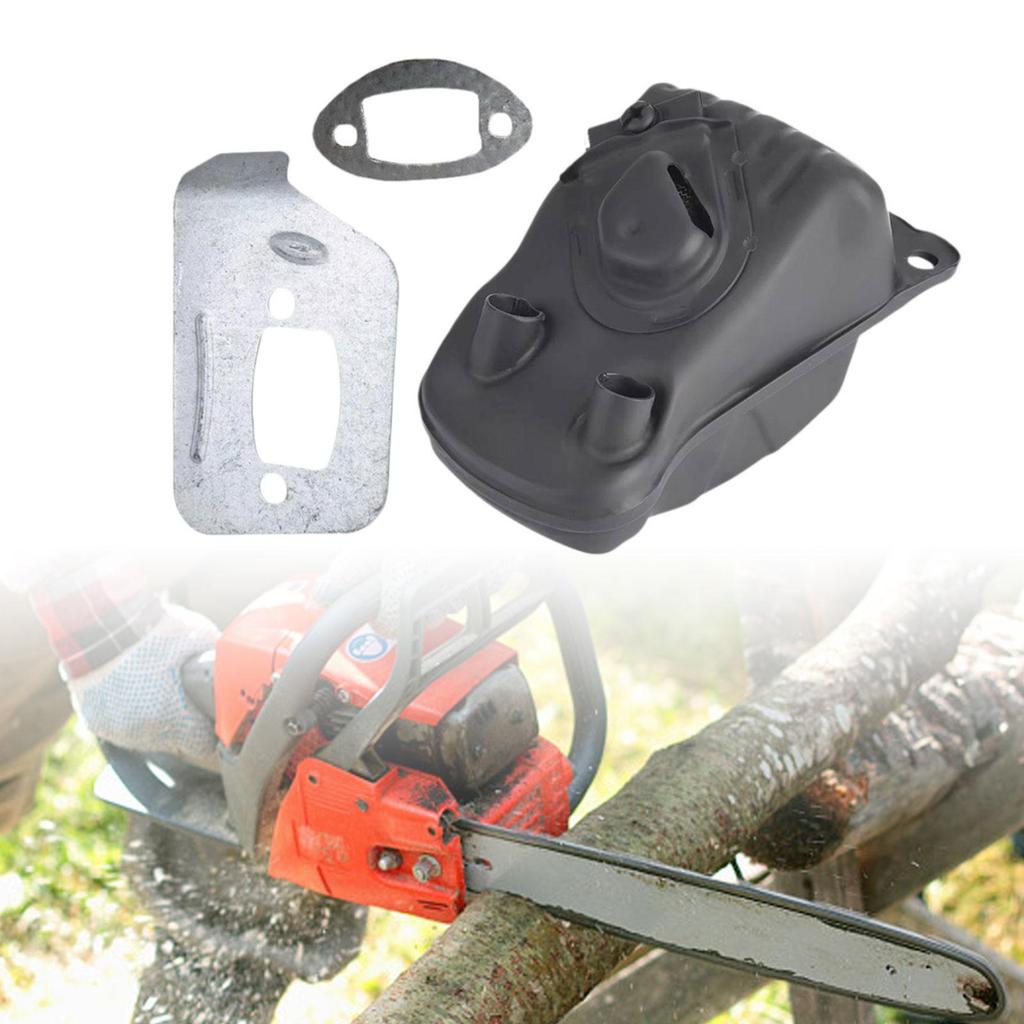 Metal Chainsaw Muffler Exhaust Assembly Easy Install Accessory Kit for 550XP 545 Chainsaw