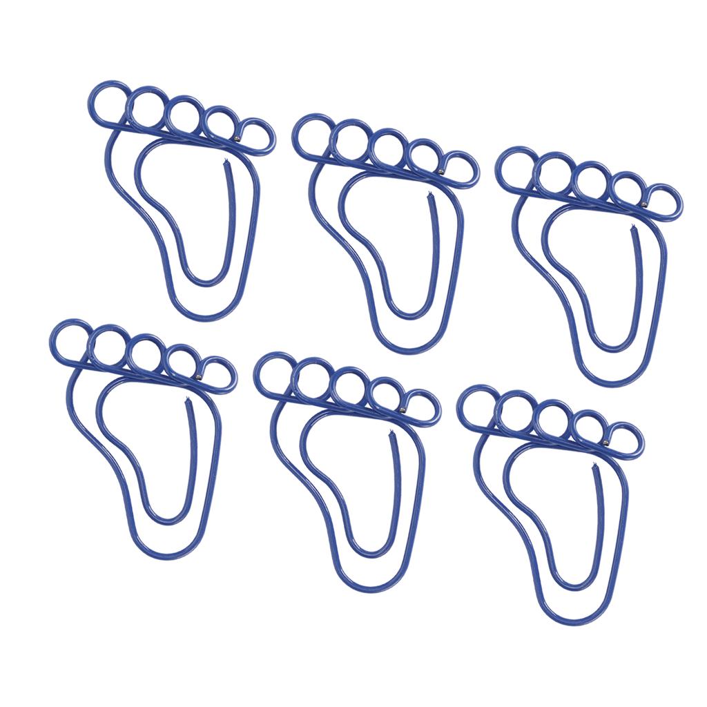 100 шт. скрепки в форме стопы, нескользящие, цветные, симпатичный внешний вид, портативные для офиса, школы
