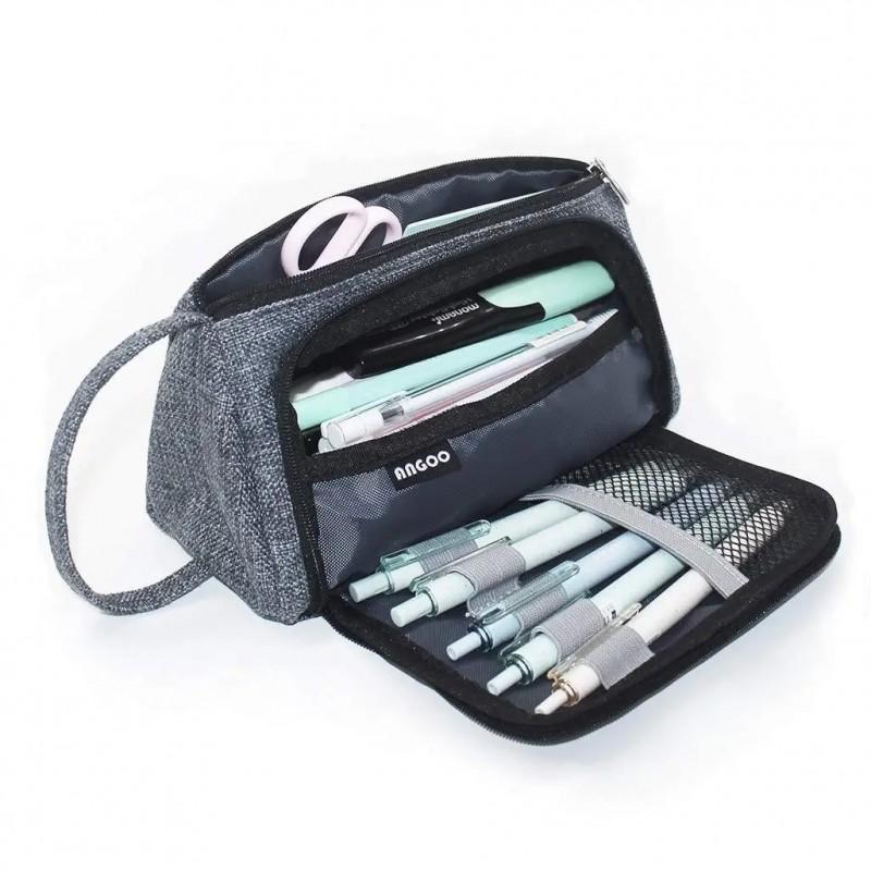 Large Multifunctional Pencil Case Graphite School Organizer