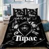 Изысканные 3D обои с Тупаком 2Pac Хип-хоп Цифровая печать Комплект постельного белья Одеяло Постельное Белье Молодежь Дети Девочки Мальчики Подарок