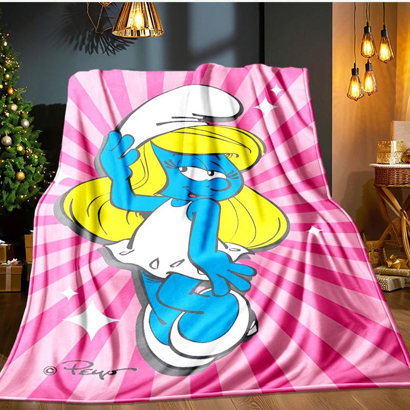 Smurfette's Adventure Blanket Flannel Throw for Sofa, Indoor, Camping, Living Room, Office, Chair, And Bed Soft Birthday Gift